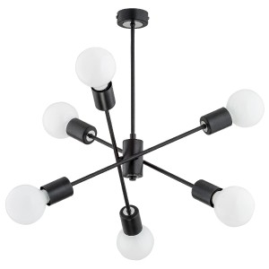 Lampa sufitowa MADI czarna 6xE27 60813 Alfa