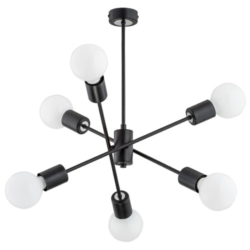 Lampa sufitowa MADI czarna 6xE27 60813 Alfa