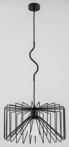 Lampa wisząca VERSO czarna 1xE27 60596 Alfa