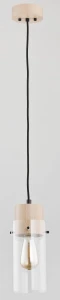Lampa wisząca TANTUM drewniana 1xE27 60380 Alfa