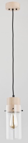 Lampa wisząca TANTUM drewniana 1xE27 60380 Alfa