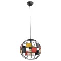 Lampa wisząca BASKET czarna 1xE27 60359 Alfa