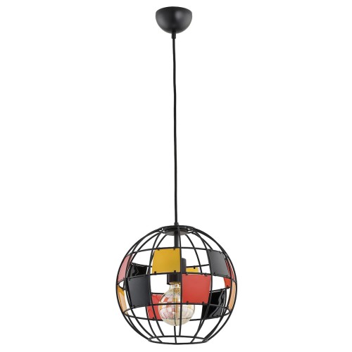 Lampa wisząca BASKET czarna 1xE27 60359 Alfa