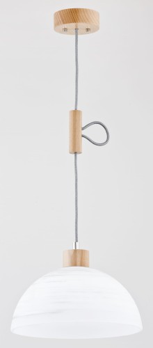 Lampa wisząca HOLIDAY 2 drewniana 1xE27  60349 Alfa