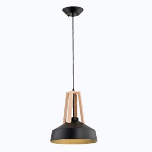 Lampa wisząca DROP drewniana 1xE27 60284 Alfa