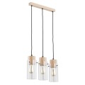 Lampa wisząca TANTUM drewniana 3xE27 60176 Alfa