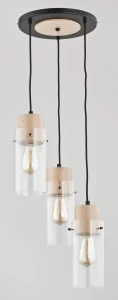 Lampa wisząca TANTUM drewniana 3xE27 60175 Alfa