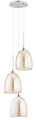 Lampa wisząca RONDA herbaciana 3xE27 60142 Alfa