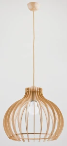 Lampa wisząca LAVAYA drewniana 1xE27 60023 Alfa