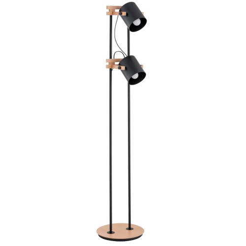 Lampa stojąca FORTIS drewniana 2xE27 28639 Alfa