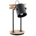 Lampka nocna FORTIS drewniana 1xE27 28638 Alfa