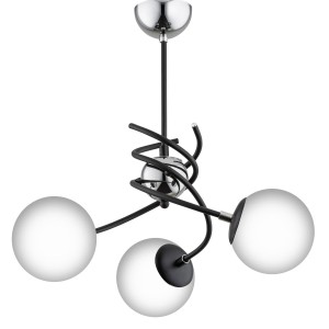 Lampa sufitowa SALSA czarno/biała 3xE14 28593 Alfa
