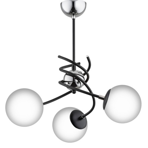 Lampa sufitowa SALSA czarno/biała 3xE14 28593 Alfa