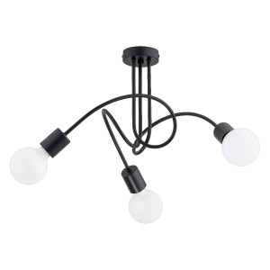 Lampa sufitowa LUPO czarna 3xE27 28533 Alfa