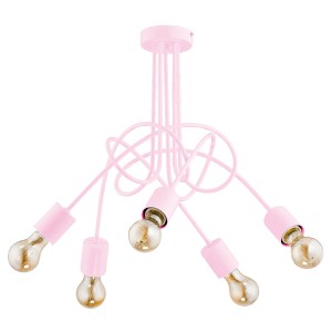 Lampa sufitowa TANGO różowa 5xE27 28495 Alfa