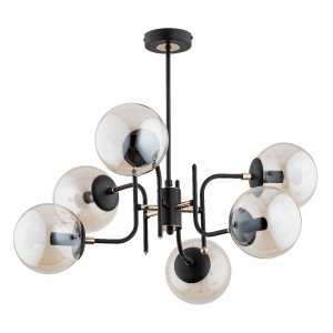 Lampa sufitowa MALTA czarna 6xE14 28456 Alfa