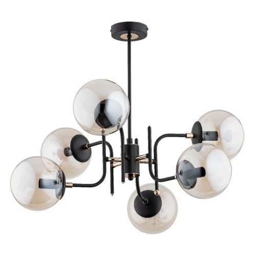 Lampa sufitowa MALTA czarna 6xE14 28456 Alfa