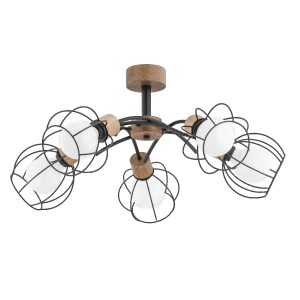 Lampa sufitowa PALOMA drewniana 5xE27 28385 Alfa