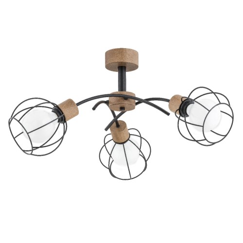 Lampa sufitowa PALOMA drewniana 3xE27 28383 Alfa