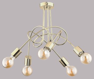 Lampa sufitowa TANGO złota 5xE27 28315 Alfa