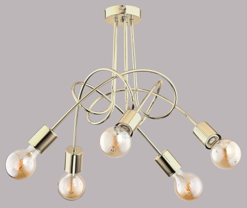 Lampa sufitowa TANGO złota 5xE27 28315 Alfa
