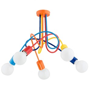 Lampa sufitowa TANGO kolorowa 5xE27 28265 Alfa