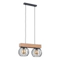Lampa wisząca ARIZAN SLIM drewniana 2xE27 28172 Alfa