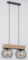 Lampa wisząca ARIZAN SLIM drewniana 2xE27 28172 Alfa