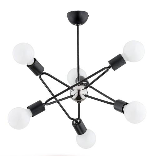 Lampa sufitowa BARI czarna 6xE27 27696 Alfa