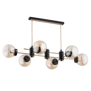 Lampa sufitowa LINIO SOLA czarno/złota 6xE14 27496 Alfa