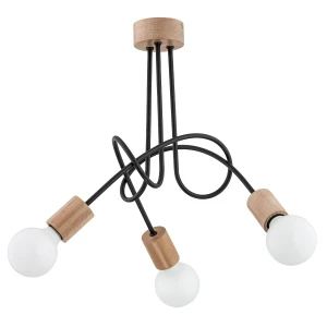 Lampa sufitowa TANGO drewniana 3xE27 27433 Alfa