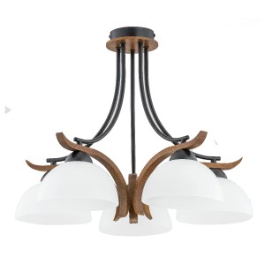 Lampa sufitowa BAFIA drewniana 5xE27 26125 Alfa