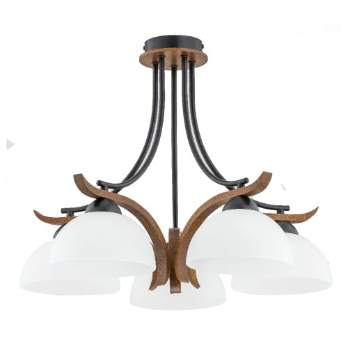 Lampa sufitowa BAFIA drewniana 5xE27 26125 Alfa