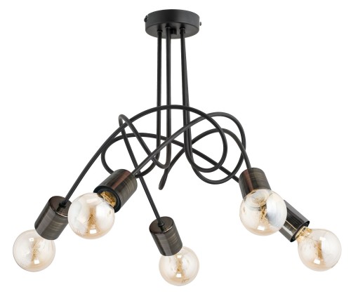 Lampa sufitowa TANGO 58 NEW czarna 5xE27 26045 Alfa