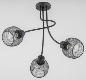 Lampa sufitowa PLENA DUO czarna 3xE27 25823 Alfa