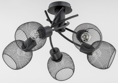 Lampa sufitowa WATSA czarna 5xE27 25795 Alfa