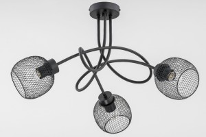 Lampa sufitowa PRAXIDE czarna 3xE27 25773 Alfa