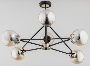Lampa sufitowa SAGITO mosiądz 6xE14 25626 Alfa