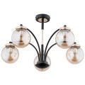 Lampa sufitowa VIOLA czarno/złota 5xE14 25545 Alfa