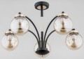 Lampa sufitowa VIOLA czarno/złota 5xE14 25545 Alfa