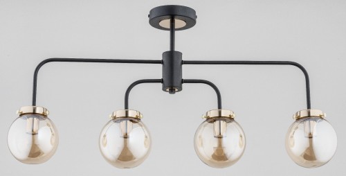 Lampa sufitowa LINIO czarna 4xE14 25504 Alfa