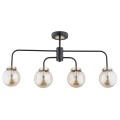 Lampa sufitowa LINIO czarna 4xE14 25504 Alfa
