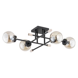 Lampa sufitowa TRANSFER czarna 4xE14 25364 Alfa