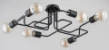 Lampa sufitowa HOOK czarna 6xE27 24746 Alfa