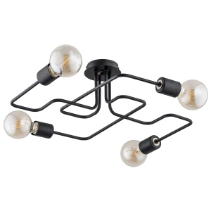 Lampa sufitowa HOOK czarna 4xE27 24744 Alfa
