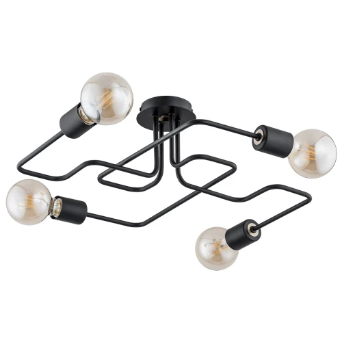 Lampa sufitowa HOOK czarna 4xE27 24744 Alfa