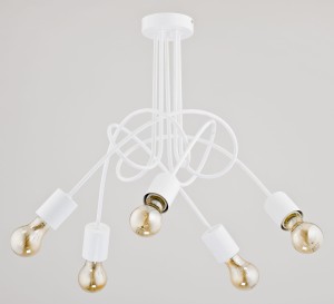 Lampa sufitowa TANGO biała 5xE27 23615 Alfa