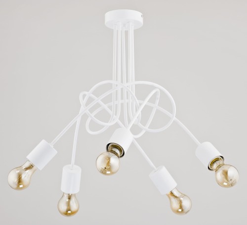 Lampa sufitowa TANGO biała 5xE27 23615 Alfa