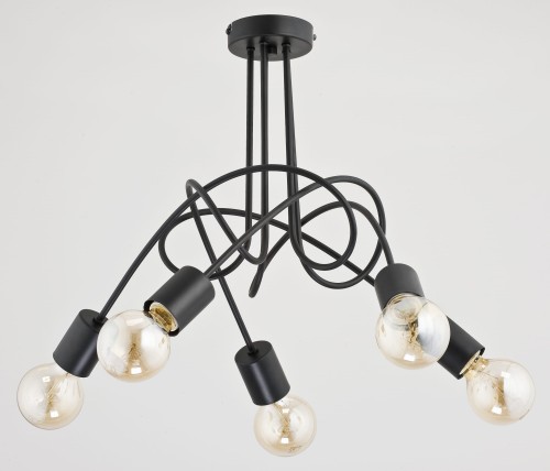 Lampa sufitowa TANGO czarna 5xE27 23175 Alfa
