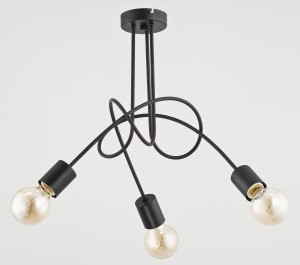Lampa sufitowa TANGO czarna 3xE27 23173 Alfa